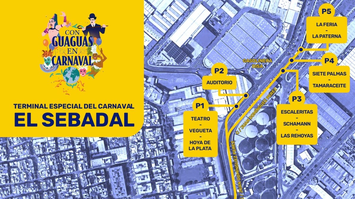 Guaguas en Carnaval de Las Palmas de Gran Canaria 2024: estas son las paradas y el recorrido de las líneas especiales (Imagen: Guaguas Municipales)