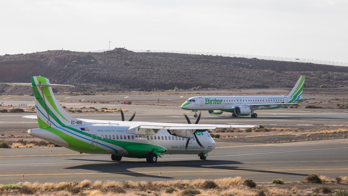 Aviones de Binter en Marruecos