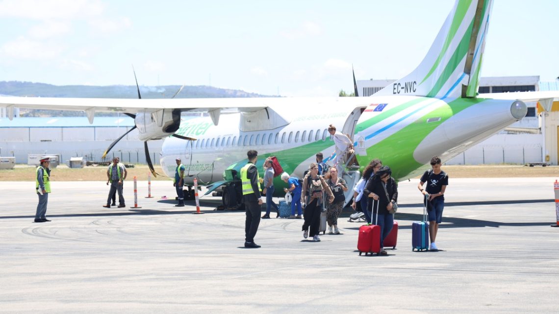 Avión de Binter Canarias en Tánger (Foto: Binter)