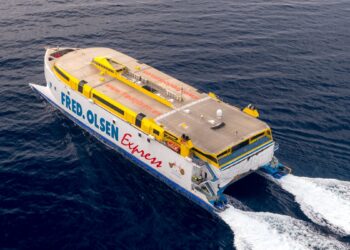 El Bentago Express ha estado estos días en parada técnica, mientras se realizaban trabajos de mejora en diferentes espacios a bordo, con el objetivo de garantizar la mejor experiencia de navegación (Foto: Fred. Olsen)
